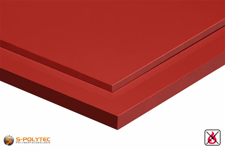 HartPVCPlatten Rot 2x1 Meter preiswert kaufen SPolytec