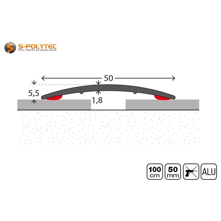 Die beidseitige Klebefläche haftet ausgesprochen gut auf allen gängigen Bodenbelägen im Innenbereich