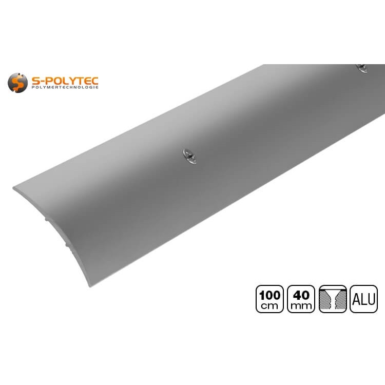 Die glatten Übergangsprofile sind einzeln Schrumpfverpackt und werden mit Schrauben und Dübeln zur Montage geliefert