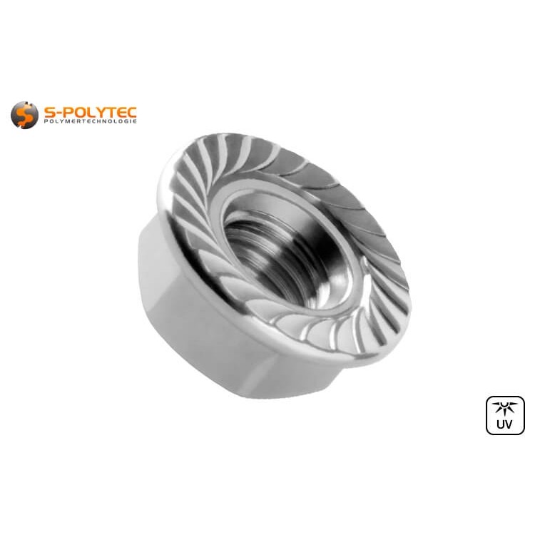 Die Bundmuttern mit integriertem Flansch verteilen die Last über eine größere Auflagefläche