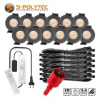 Das S-Polylight LED-Set mit 4, 6, 8, 10 oder 12 Spots in Anthrazit bietet dank WLAN-Modul volle SmartHome-Kompatibilität
