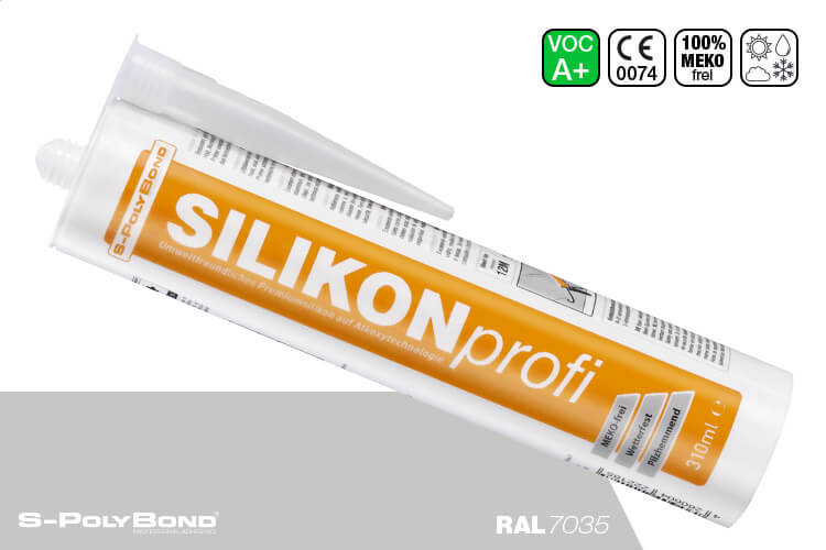 S-Polybond SILIKONprofi Alkoxy-Silikon Lichtgrau (RAL 7035)