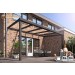 Vorschaubild Das eckige Terrassendach auf Maß mit transparenter Eindeckung aus ESG-Glas und pulverbeschichteten Aluminium-Profilen in Anthrazit
