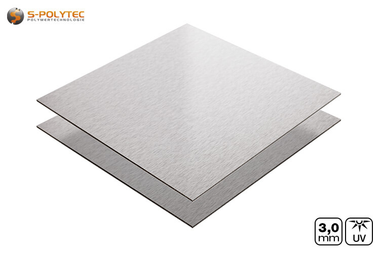 Alu-verbundplatten 3mm (Alu-dibond) in Edelstahl-Optik auf Maß kaufen