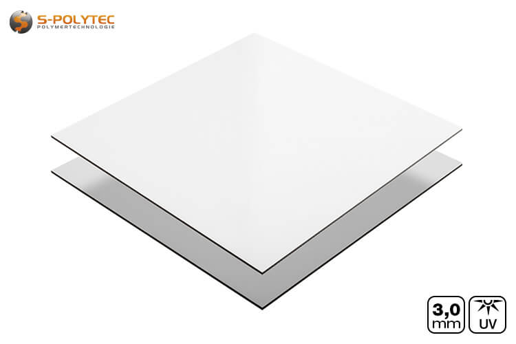 Alu-verbundplatten 3mm (auch bekannt als Alu-dibond) in weiß auf Maß kaufen