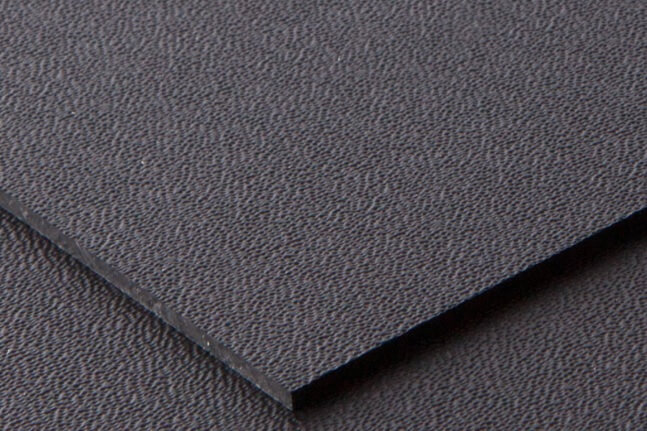 Produktbild von S-Polytec Recycling ABS Platte – Schwarz, Made In Germany, 3 Mm, 100x37,5 Cm, Genarbt/glatt