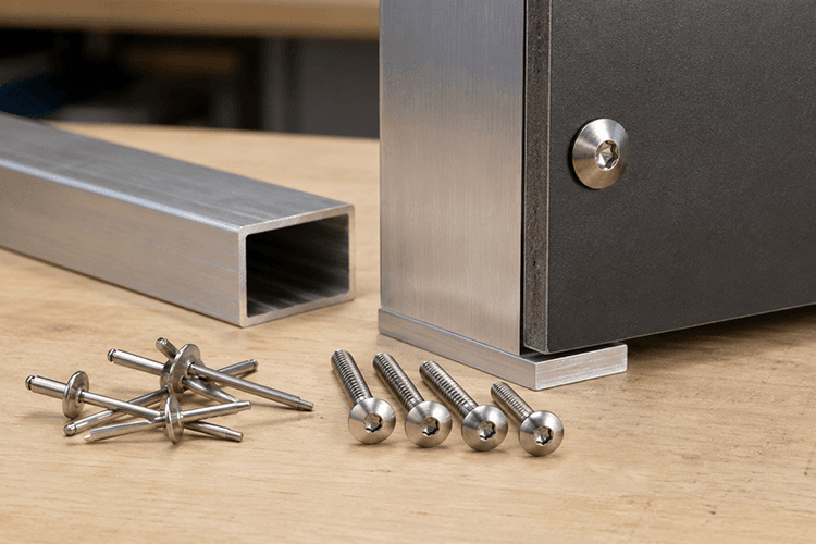 Korrosionsbeständige Schrauben und Nieten für Balkonplatten