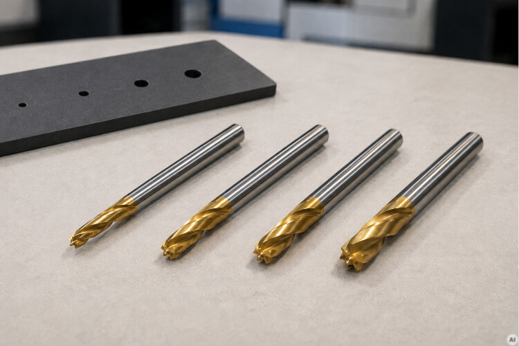 S-Polytec VHM-HPL-Bohrer in verschiedenen Durchmessern für Fixpunkte und Gleitpunkte