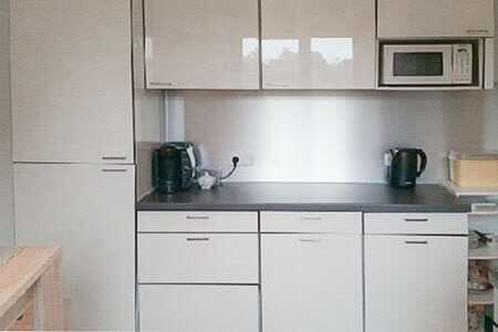 Spritzschutz Küche 60x100cm Anthrazit KERABAD Küchenrückwand aus Aluverbund 3mm dick 