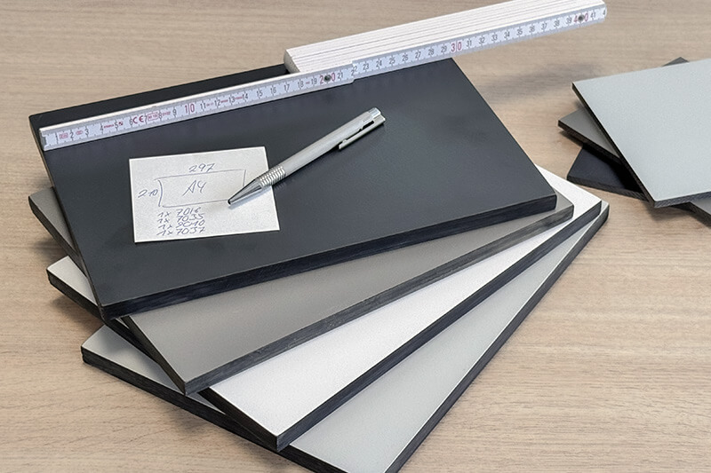 HPL Platten Zuschnitt nach Maß: Länge und Breite millimetergenau